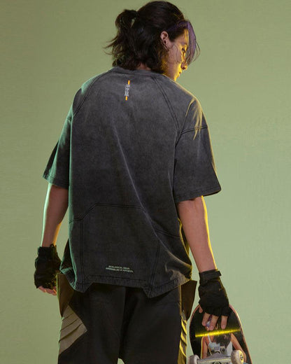 Glow-in-the-Dark Cyberpunk Tee -  cotton tee - Glow-in-the-Dark Cyberpunk Tee for Urban Style - View 4