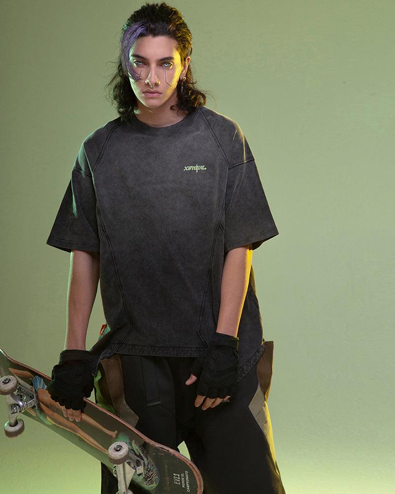 Glow-in-the-Dark Cyberpunk Tee -  futuristic style shirt - Glow-in-the-Dark Cyberpunk Tee for Urban Style - View 6