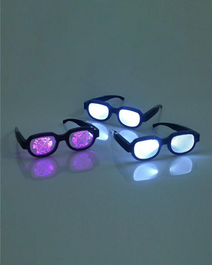 Glow-in-the-Dark Detective Glasses -  comfortable party glasses - Glow-in-the-Dark LED Detective Glasses for Parties - View 3