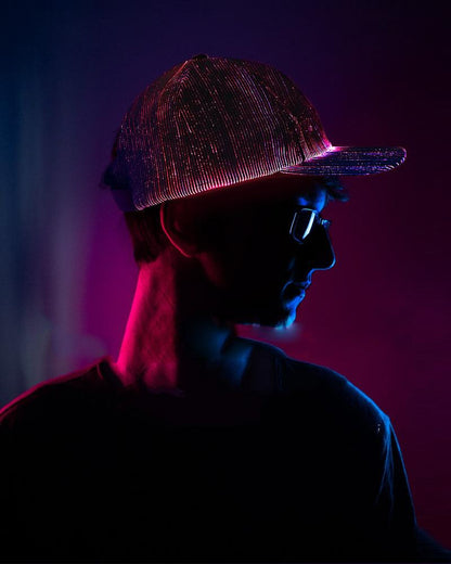 Glow-in-the-Dark Party Cap - party cap - Glow-in-the-Dark LED Cap for Vibrant Nights - View 2