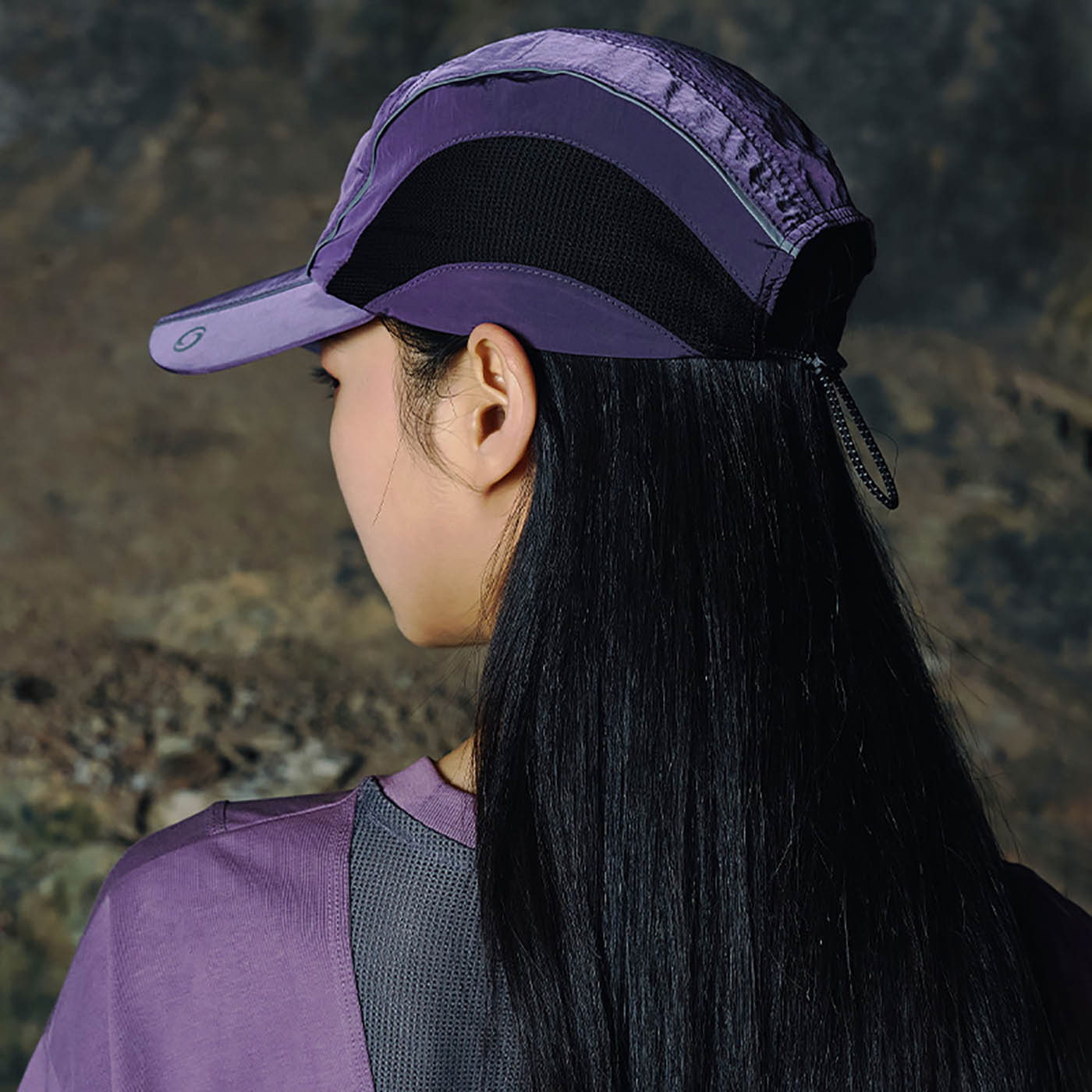 Glow Mesh Cap with Stripes -  athletic hat - Reflective Stripe Mesh Cap for Enhanced Visibility - View 3