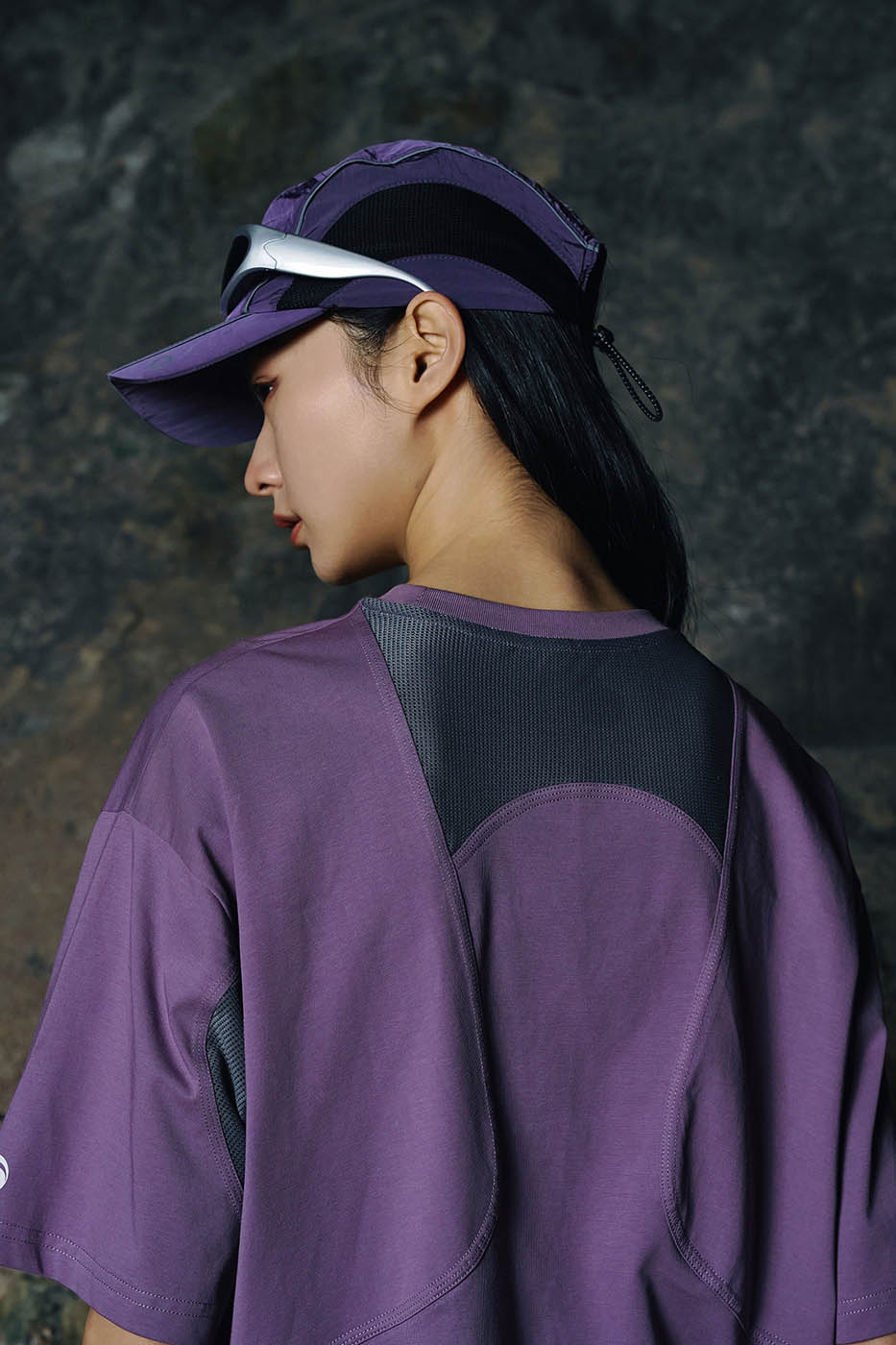 Glow Mesh Cap with Stripes -  nighttime visibility cap - Reflective Stripe Mesh Cap for Enhanced Visibility - View 6