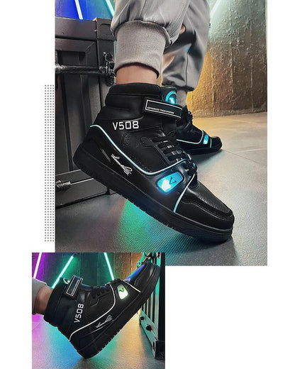 Glow-Up Street Style Sneakers - street style - LED Light Mesh Fabric Sneakers for Street Style - View 8