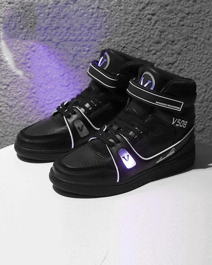 Glow-Up Street Style Sneakers -  techwear - LED Light Mesh Fabric Sneakers for Street Style - View 7