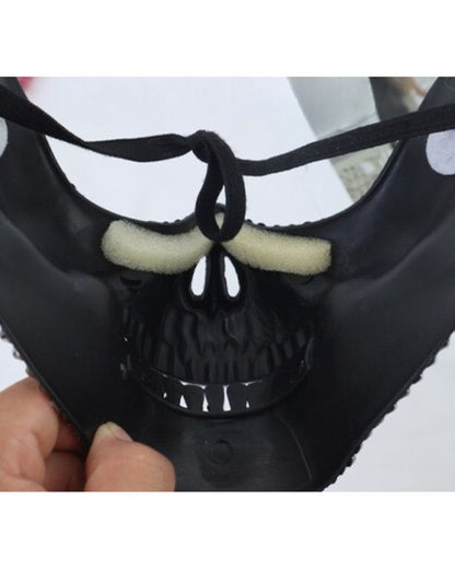 Gothic Gemmed Skull Mask -  costume party accessory - Cyberpunk Gemmed Skull Mask for Edgy Costumes - View 9