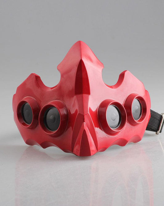 Haunting Anime Ghoul Face Mask - anime mask - Adjustable Haunting Anime Ghoul Face Mask in Red - Main view
