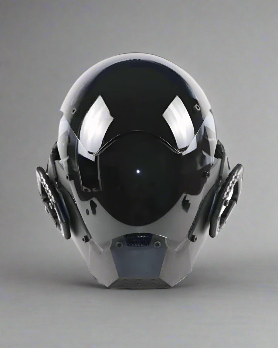 High-Tech Cyberpunk Helmet - cyberpunk - Futuristic High-Tech Cyberpunk Helmet with Balaclava - Main view