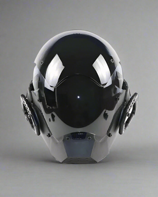 High-Tech Cyberpunk Helmet - cyberpunk - Futuristic High-Tech Cyberpunk Helmet with Balaclava - Main view