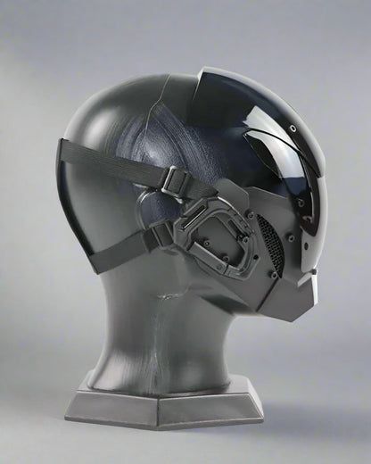 High-Tech Cyberpunk Helmet -  futuristic - Futuristic High-Tech Cyberpunk Helmet with Balaclava - View 11