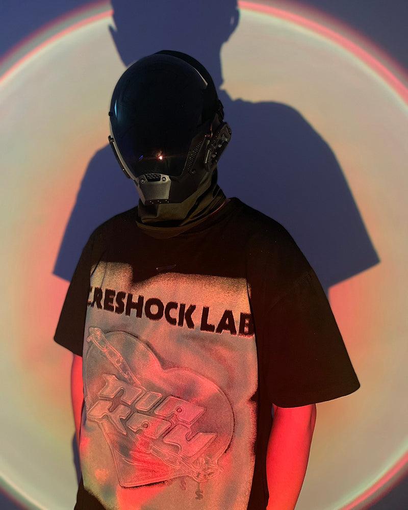 High-Tech Cyberpunk Helmet -  limited edition helmet - Futuristic High-Tech Cyberpunk Helmet with Balaclava - View 5