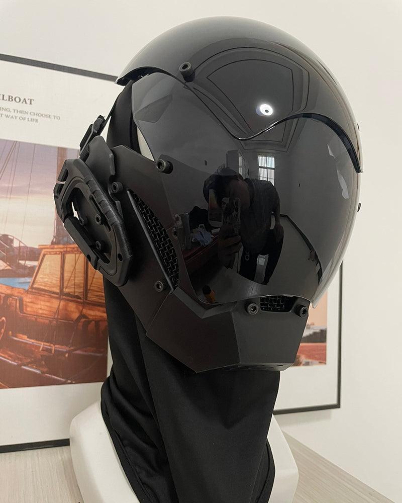 Futuristic High-Tech Cyberpunk Helmet with Balaclava – Imaphotic