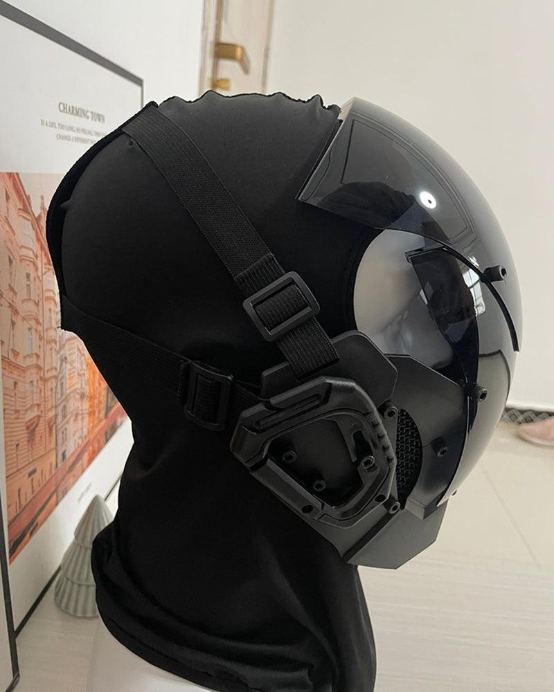 High-Tech Cyberpunk Helmet -  urban - Futuristic High-Tech Cyberpunk Helmet with Balaclava - View 8