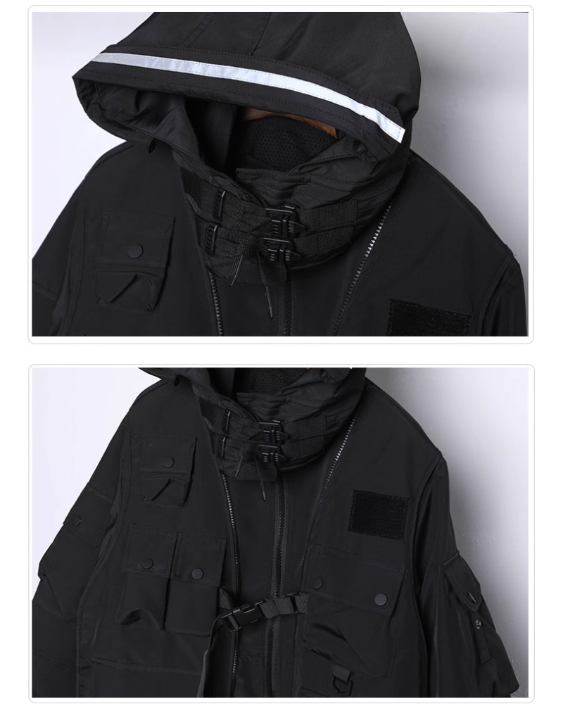 High-Tech Cyberpunk Robe - cyberpunk - Functional Cyberpunk Robe Jacket for Urban Style - View 10