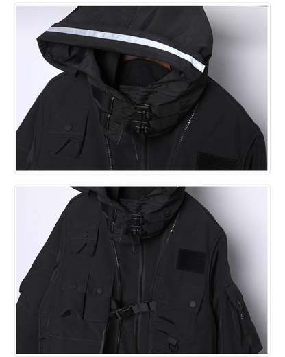 High-Tech Cyberpunk Robe - cyberpunk - Functional Cyberpunk Robe Jacket for Urban Style - View 10