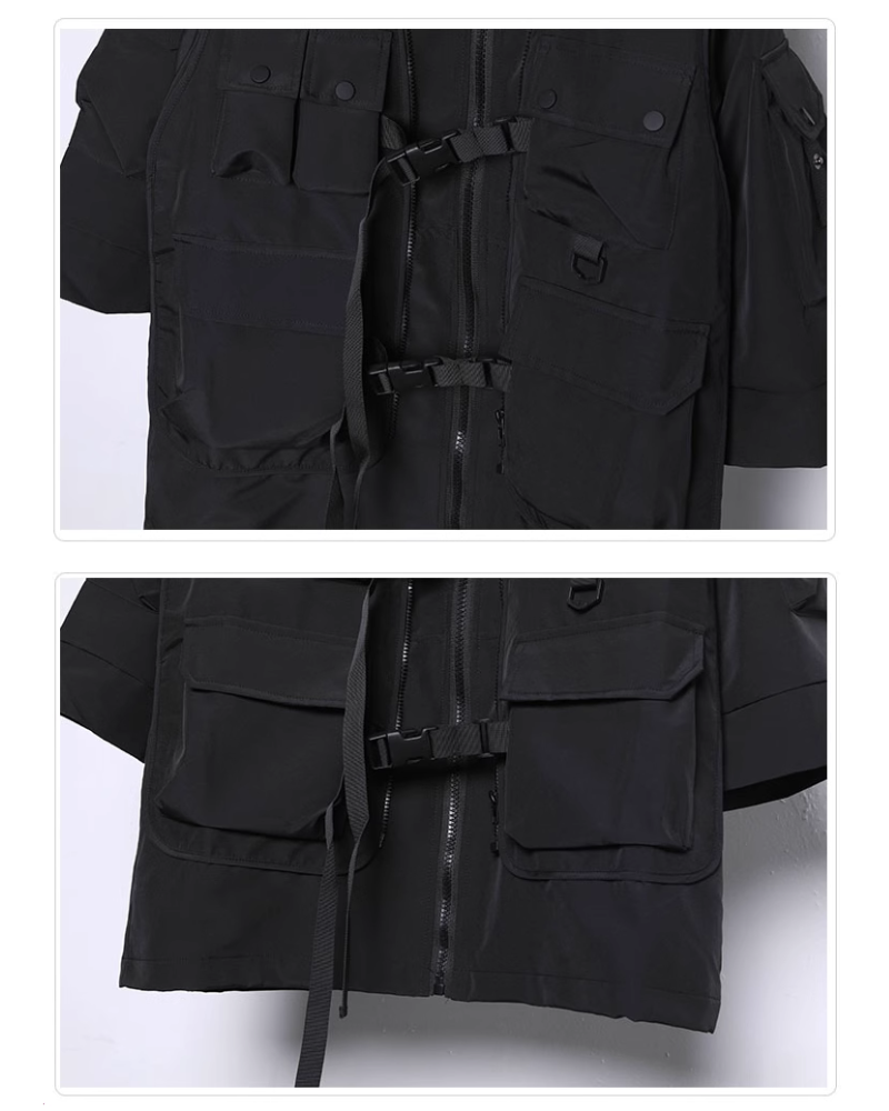 High-Tech Cyberpunk Robe -  jackets - Functional Cyberpunk Robe Jacket for Urban Style - View 12