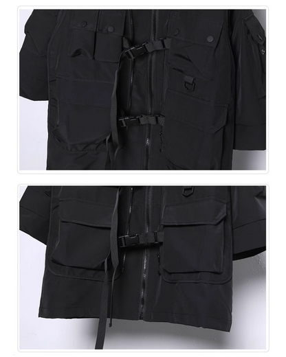 High-Tech Cyberpunk Robe -  jackets - Functional Cyberpunk Robe Jacket for Urban Style - View 12