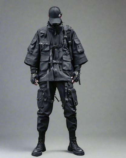 High-Tech Cyberpunk Robe -  stylish jacket - Functional Cyberpunk Robe Jacket for Urban Style - View 6