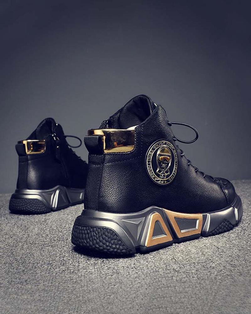High-Top Leather Techwear Sneakers -  stylish high-top sneakers - High-Top Leather Techwear Sneakers for Active Comfort - View 5