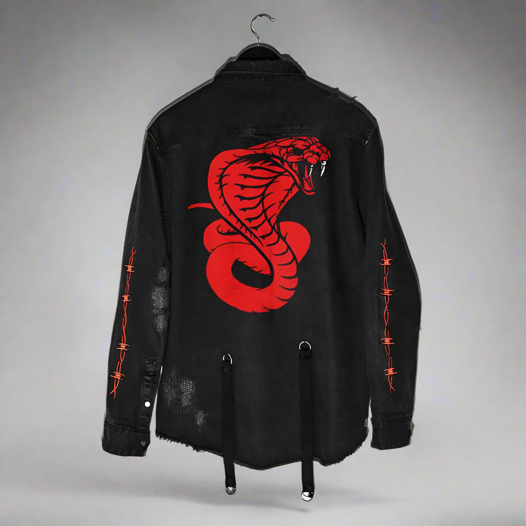 Horned Denim Jacket - Urban Style - stylish denim jacket - Horned Denim Jacket for Urban and Streetwear Style - View 2