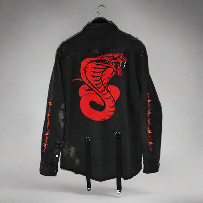 Horned Denim Jacket - Urban Style - stylish denim jacket - Horned Denim Jacket for Urban and Streetwear Style - View 2