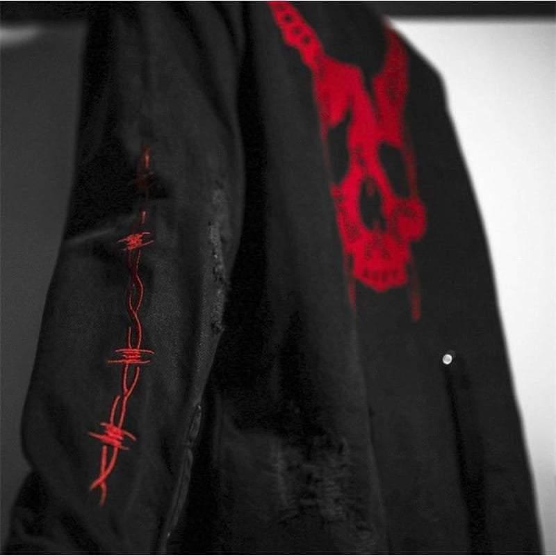 Horned Denim Jacket - Urban Style -  streetwear - Horned Denim Jacket for Urban and Streetwear Style - View 6