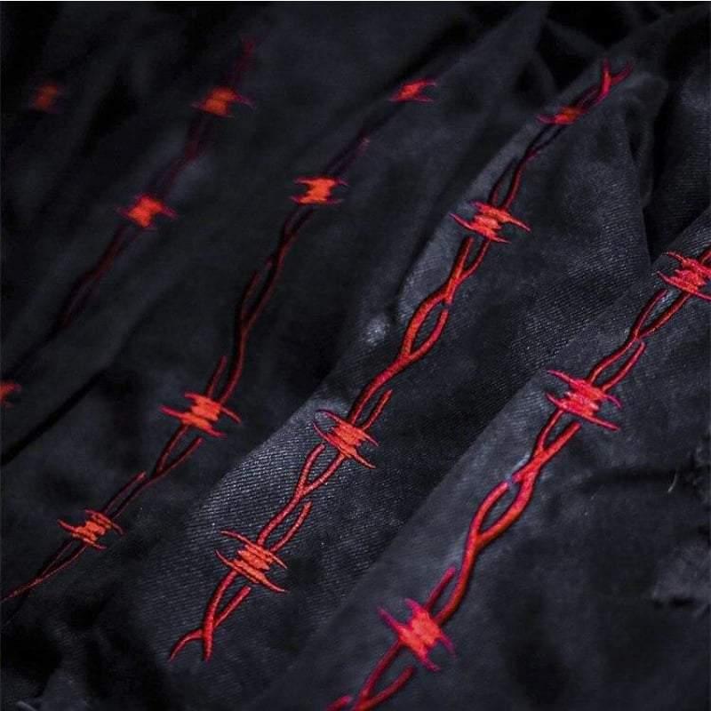 Horned Denim Jacket - Urban Style -  techwear - Horned Denim Jacket for Urban and Streetwear Style - View 7