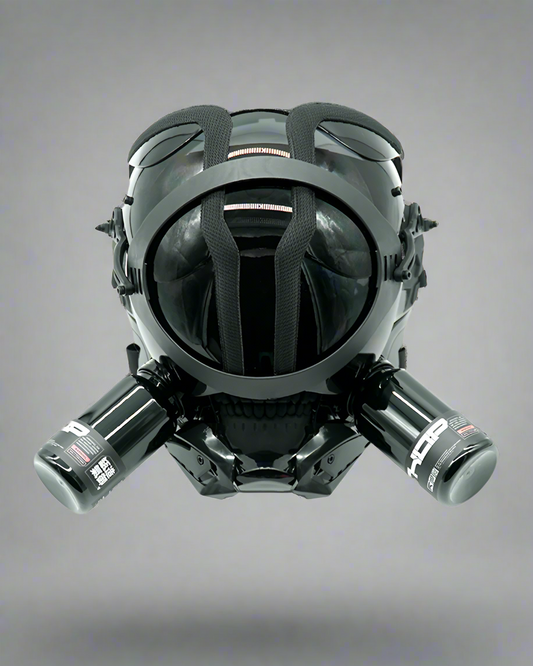 Illuminated Cyberpunk Helmet Mask - cyberpunk helmet - Illuminated Cyberpunk Helmet and Mask for Style and Fun - Main view