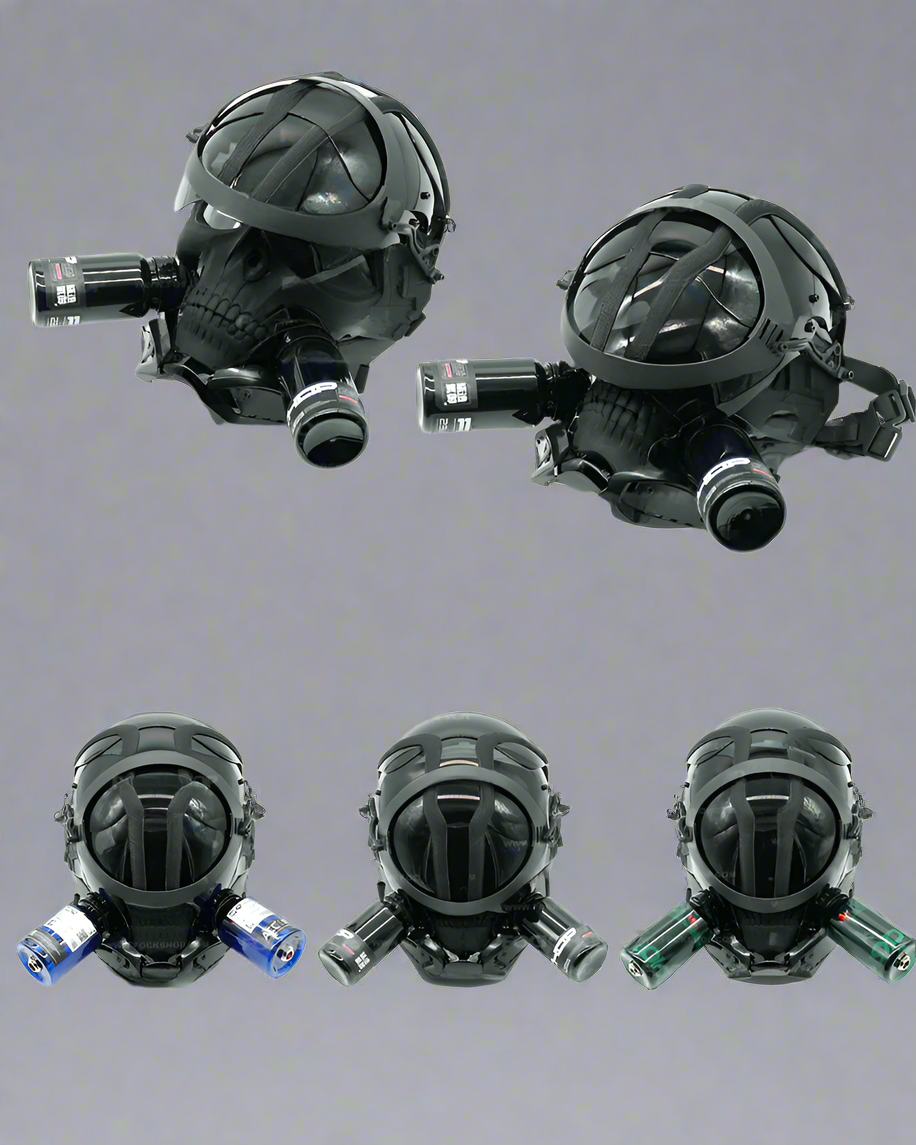 Illuminated Cyberpunk Helmet Mask -  sci-fi mask - Illuminated Cyberpunk Helmet and Mask for Style and Fun - View 7