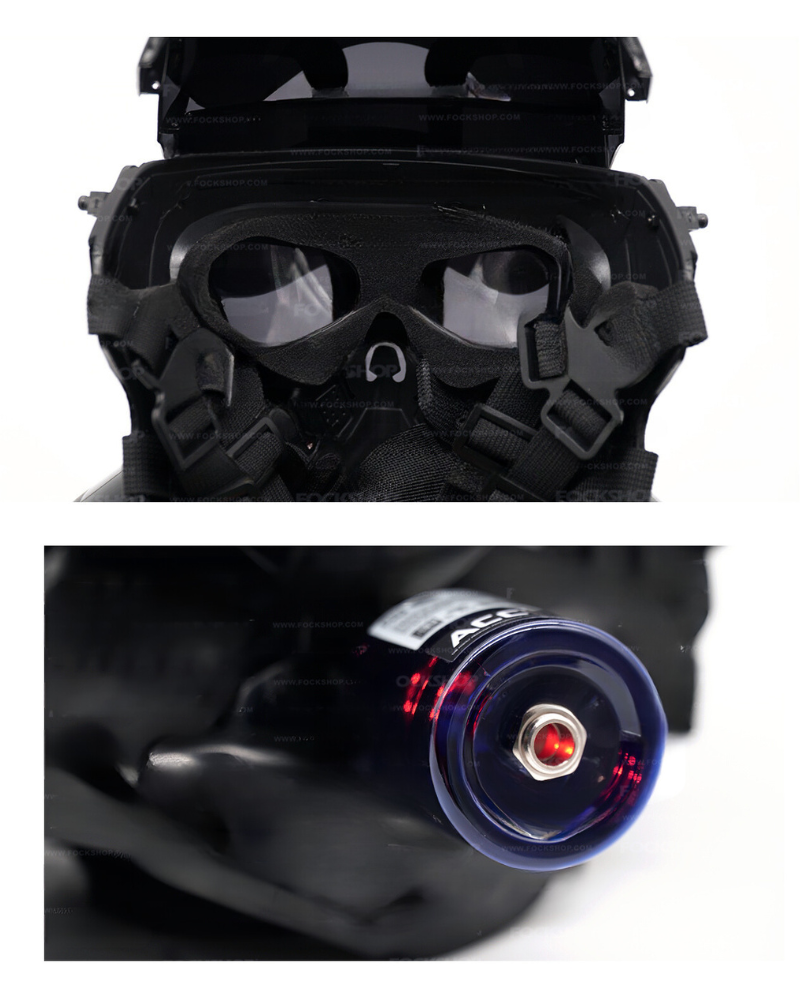 Illuminated Cyberpunk Helmet Mask -  techwear accessories - Illuminated Cyberpunk Helmet and Mask for Style and Fun - View 8