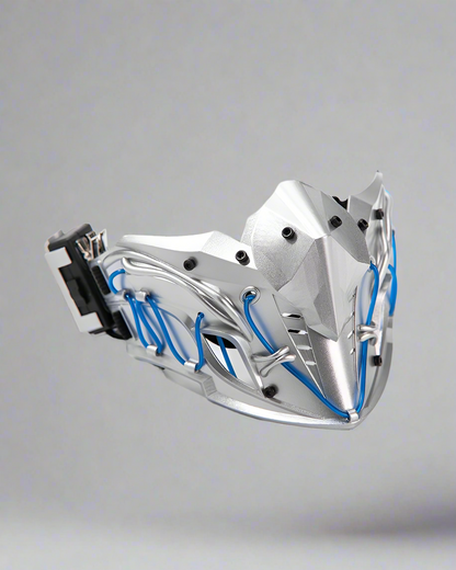 Illuminated Ninja Half Mask -  custom techwear mask - Illuminated Ninja Half Mask for Futuristic Fashion - View 3