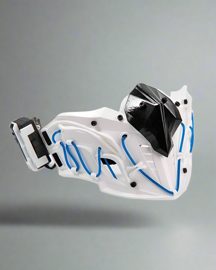 Illuminated Ninja Half Mask -  cyberpunk - Illuminated Ninja Half Mask for Futuristic Fashion - View 4