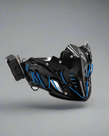 Illuminated Ninja Half Mask - futuristic style mask - Illuminated Ninja Half Mask for Futuristic Fashion - Main view