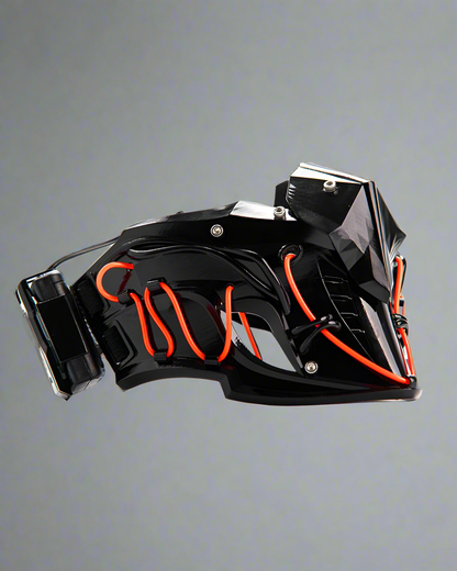 Illuminated Ninja Half Mask -  illuminated mask - Illuminated Ninja Half Mask for Futuristic Fashion - View 5