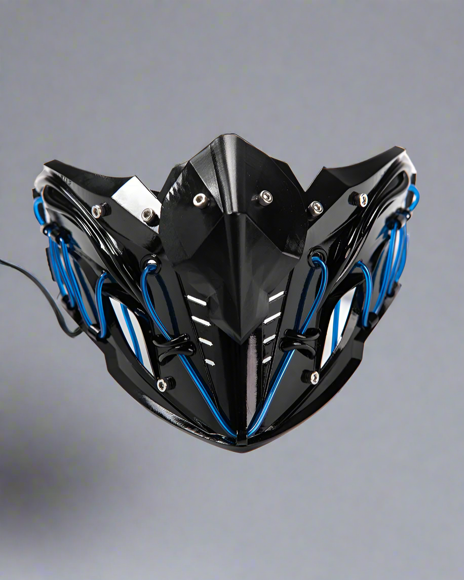 Illuminated Ninja Half Mask - ninja mask - Illuminated Ninja Half Mask for Futuristic Fashion - View 2