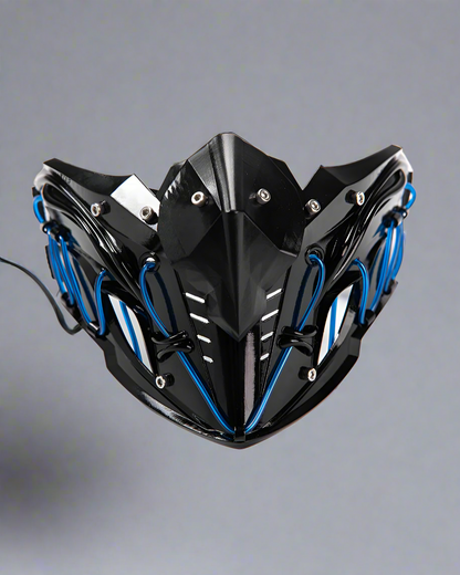 Illuminated Ninja Half Mask - ninja mask - Illuminated Ninja Half Mask for Futuristic Fashion - View 2