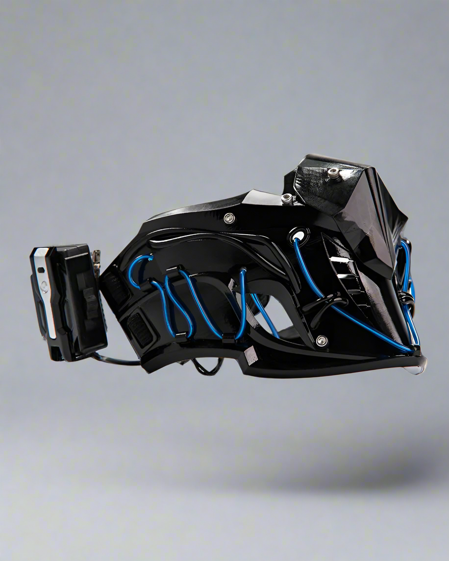 Illuminated Ninja Half Mask -  techwear - Illuminated Ninja Half Mask for Futuristic Fashion - View 7
