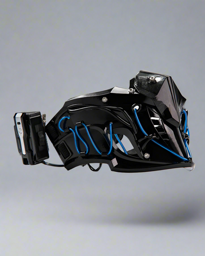 Illuminated Ninja Half Mask -  techwear - Illuminated Ninja Half Mask for Futuristic Fashion - View 7