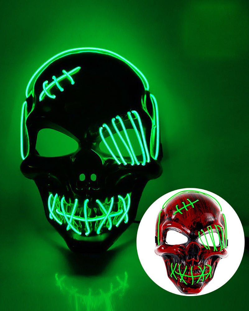 Illuminated Skull Ghost Mask -  colorful skull mask - Colorful Illuminated Skull Ghost Mask for Techwear - View 15