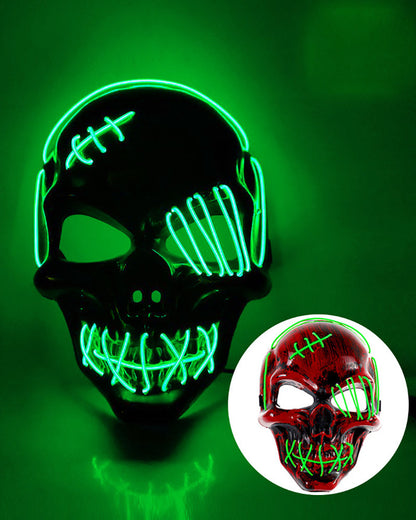 Illuminated Skull Ghost Mask -  colorful skull mask - Colorful Illuminated Skull Ghost Mask for Techwear - View 15