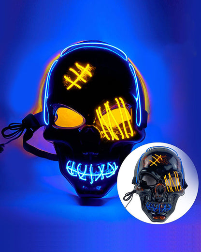 Illuminated Skull Ghost Mask -  colorful skull mask - Colorful Illuminated Skull Ghost Mask for Techwear - View 21