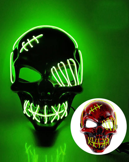 Illuminated Skull Ghost Mask -  cyberpunk mask - Colorful Illuminated Skull Ghost Mask for Techwear - View 10