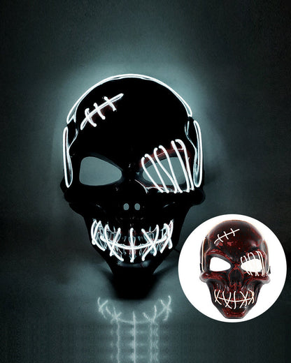 Illuminated Skull Ghost Mask -  halloween mask - Colorful Illuminated Skull Ghost Mask for Techwear - View 17