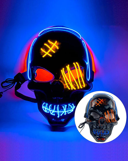 Illuminated Skull Ghost Mask - skull mask - Colorful Illuminated Skull Ghost Mask for Techwear - View 19