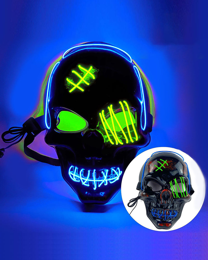 Illuminated Skull Ghost Mask - skull mask - Colorful Illuminated Skull Ghost Mask for Techwear - View 25