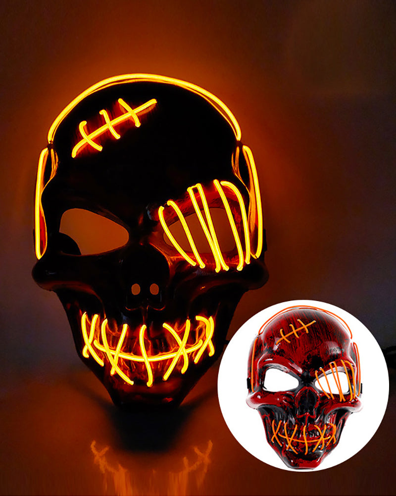 Illuminated Skull Ghost Mask -  techwear accessories - Colorful Illuminated Skull Ghost Mask for Techwear - View 12