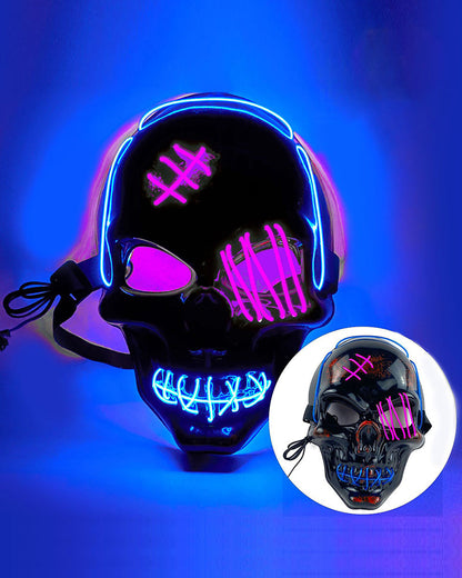 Illuminated Skull Ghost Mask -  techwear accessories - Colorful Illuminated Skull Ghost Mask for Techwear - View 24