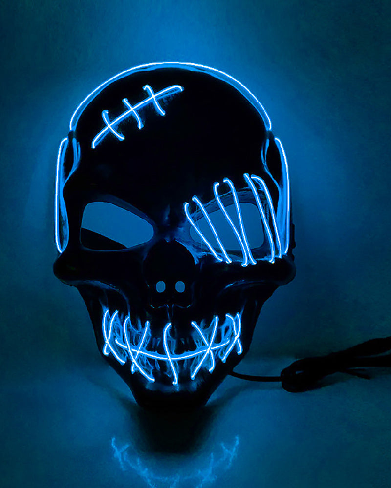 Illuminated Skull Ghost Mask -  techwear accessories - Colorful Illuminated Skull Ghost Mask for Techwear - View 6