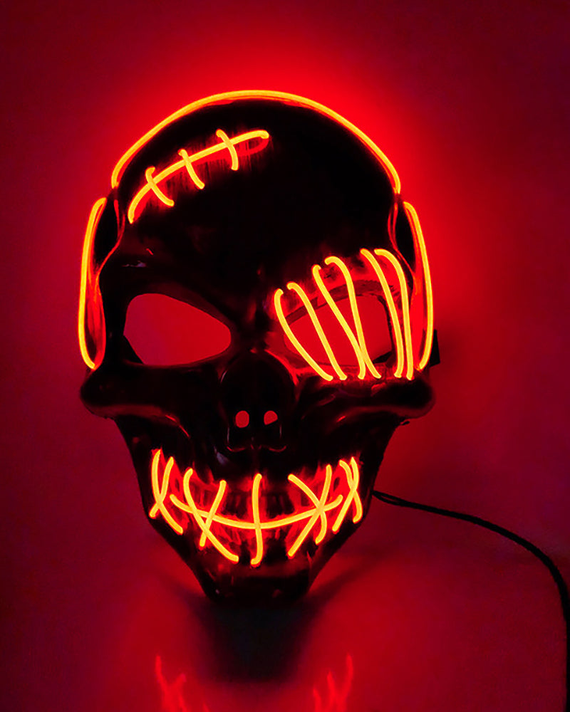 Illuminated Skull Ghost Mask - techwear mask - Colorful Illuminated Skull Ghost Mask for Techwear - View 8