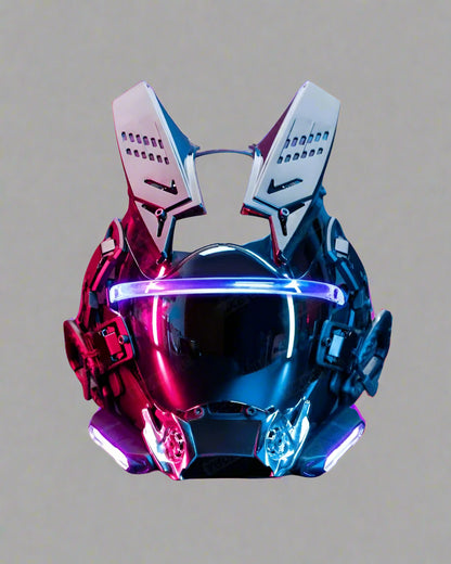 Illuminated Techwear Helmet Mask - techwear - Techwear LED Helmet Mask with Dynamic Colors - View 2