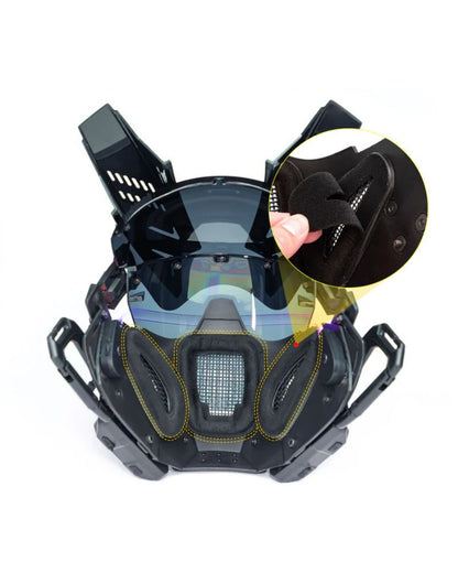 Illuminated Techwear Helmet Mask -  cyberpunk - Techwear LED Helmet Mask with Dynamic Colors - View 11